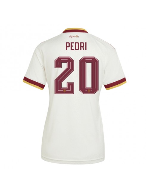 Spanien Pedri Gonzalez #20 Replika Borta Kläder Dam VM 2026 Kortärmad Spanien Pedri Gonzalez #20 Replika Borta Kläder Dam VM 2026 Kortärmad